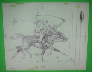 Paul Brown Polo Pencil On Acetate Drawing 1