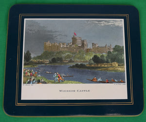 "Box Set x 6 Brooks Brothers Plate Mats w/ English Castle Scenes"