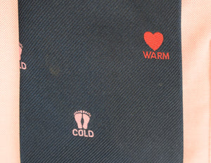 "Chipp Warm Heart/ Cold Feet Navy Poly Tie"