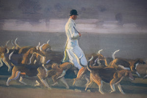 "Belvoir Hounds Exercising In The Park" 1956 Chromolithograph by Sir Alfred Munnings (SIGNED)