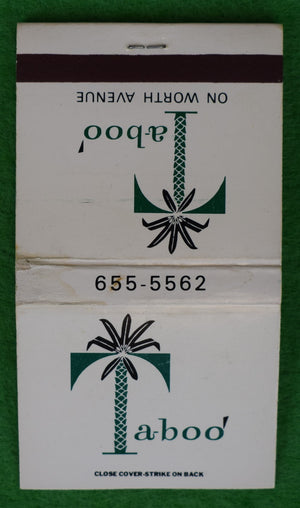 "Ta-boo Restaurant 221 Worth Avenue Palm Beach Matchbook" (Unstruck)