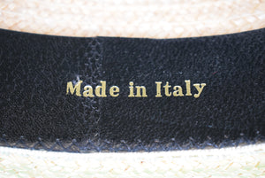 "Brooks Brothers Straw Boater Made In Italy" Sz 7 3/8 (SOLD)