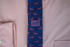 Cordings Pink Hare/ Royal Blue Italian Silk Tie