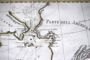 Le Coste Nord Ovest Dell' America E Nord Est Dell' Asia Delineate Sulle Ultime Osservazioni Del Cp. Cook. 1798