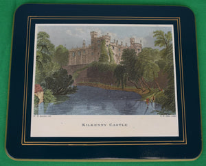 "Box Set x 6 Brooks Brothers Plate Mats w/ English Castle Scenes"