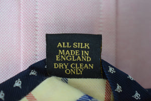 "Cordings Navy Micro Fox Woven Silk Tie" (SOLD)