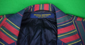 "Brooks Brothers Regatta Stripe c1970s Rowing Blazer" Sz 39R
