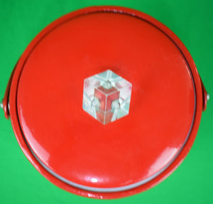 "Fox-Hunter Ice Bucket w/ Red Trim & Handle" (SOLD)