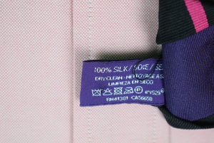 "Ralph Lauren Purple Label Italian Silk Black/ Pink Repp Stripe Tie" (SOLD)