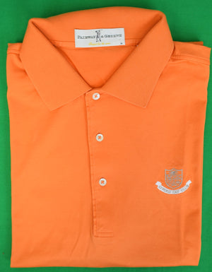 "Lyford Cay Club Nassau Bahamas Hermes Orange S/S Cotton Golf Shirt" Sz L/G