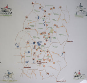 "Millbrook Hunt x Hallmark Farm Hunter Trials Map" 1999 Print by Jeremy Rugge-Price