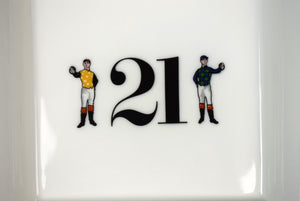 The "21" Club Jockey French Limoges Porcelain Ashtray (New w/ "21" Box)