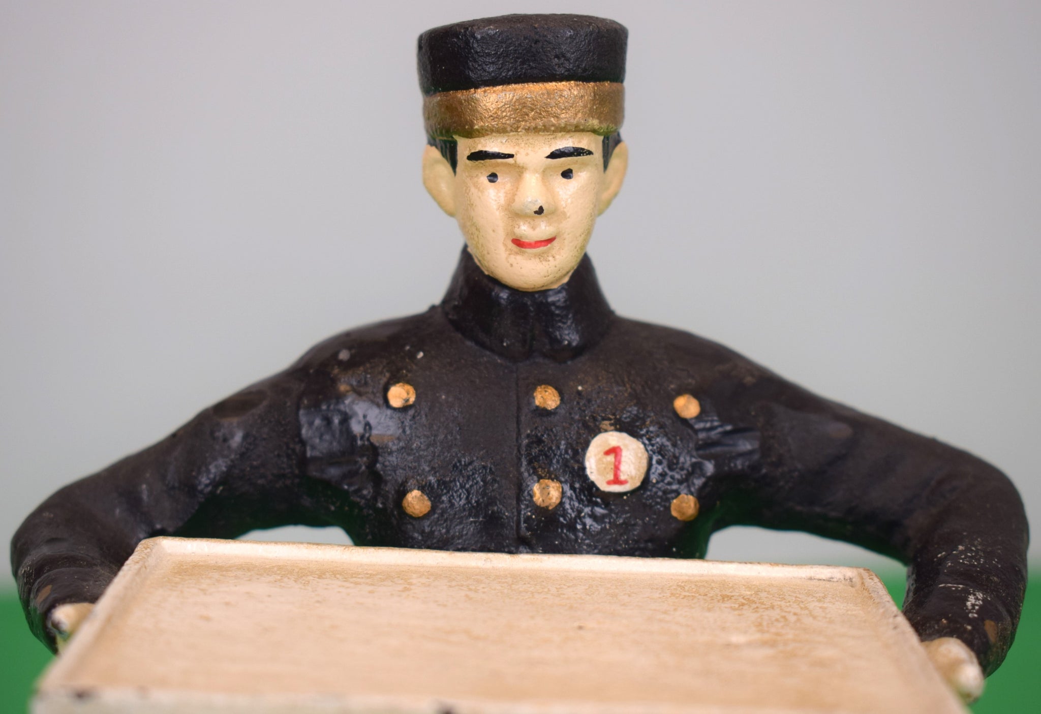 Bellhop Cast Iron Calling Card Stand
