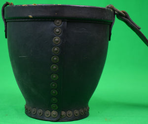 Brooks Brothers x Peal & Co English Leather Fire Bucket w/ Armorial Gilt Crest