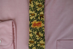 Cordings Yellow Italian Silk Tie w/ Africana Safari Print Tie