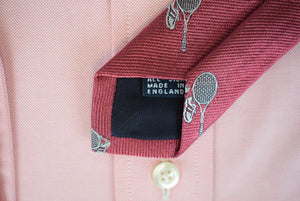 Drake's English Rose Silk Tennis & Racquet Club Tie