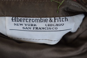 "Abercrombie & Fitch Tweed Windowpane Hunting/ Shooting Jacket w/ Suede Trim" Sz 42R