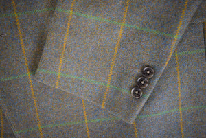 O'Connell's Lovat Green/ Mustard Windowpane Tweed Sport Jacket Sz 48L (NWOT)