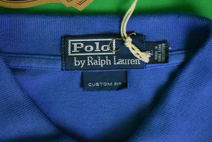 "Polo Ralph Lauren 2005 Vintage Blue Pique Polo Shirt" Sz L (New w/ RL Tags)