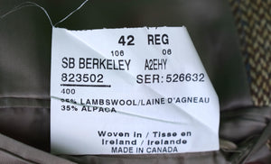 "Ben Silver Irish Lambswool/ Alpaca Donegal Tweed BR/ CRM Sport Jacket" Sz 42 Reg (New w/ $795 BS Tag) (SOLD)