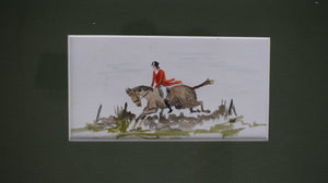 Millbrook Hunt Hallmark Farm Hunter Trials 1998 Watercolor By Jeremy Rugge-Price