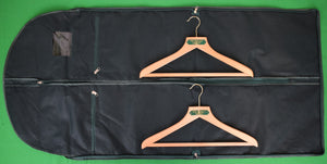 "Henry Poole & Co 15 Savile Row Nylon Garment Bag w/ 2 Wood/ Plaque Hangers" (NEW)