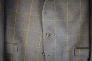 O'Connell's Lovat Green/ Mustard Windowpane Tweed Sport Jacket Sz 48L (NWOT)