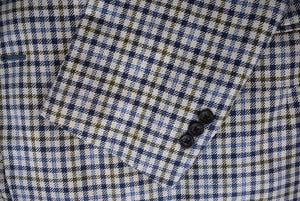 O'Connell's Silk Blue/ Olive Check Sport Coat Sz 48T (NWOT)