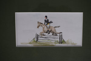 Millbrook Hunt Hallmark Farm Hunter Trials 1998 Watercolor By Jeremy Rugge-Price