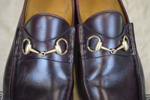 "Pair x Gucci Men's Horsebit Brown Loafers" Sz 11 1/2 E (w/ Gucci Shoe Bags)