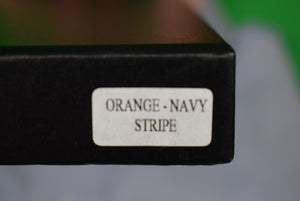 Albert Thurston Made In England Orange/ Navy Grosgrain Braces (New In Box)