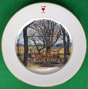 "Rare Set x 12 Myopia Hunt Club Dinner Plates w/ Hand-Painted MHC Sporting Scenes By Cyril Gorainoff"