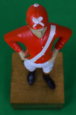 The "21" Club Red Jockey w/ White Diagonal Sash & Brass Plaque