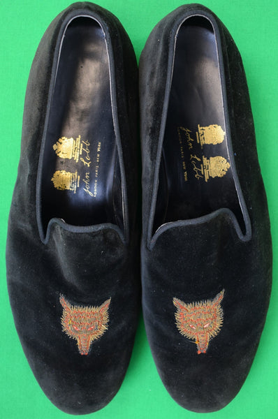 John Lobb London Black Velvet w/ Bullion Fox Mask Prince  display picture 1