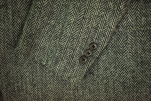 "J. Press Harris Tweed Charcoal Herringbone Sport Coat" Sz 42R