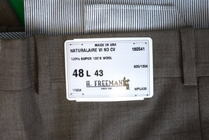 O'Connell's x H. Freeman Suit - Super 100's Worsted Wool - Taupe Sz 48L/ 43 (NWT)