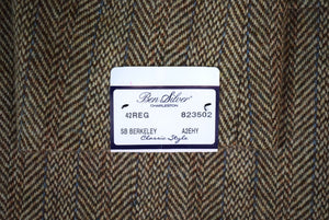 "Ben Silver Irish Lambswool/ Alpaca Donegal Tweed BR/ CRM Sport Jacket" Sz 42 Reg (New w/ $795 BS Tag) (SOLD)