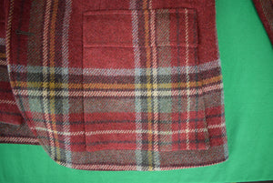 "Polo By Ralph Lauren Brick Red/ Lovat Green Horse Blanket Plaid Sport Jacket Made In Italy" Sz 40R (NWT)