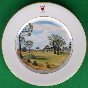 "Rare Set x 12 Myopia Hunt Club Dinner Plates w/ Hand-Painted MHC Sporting Scenes By Cyril Gorainoff"