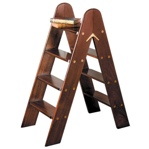 "Scully & Scully English Mahogany Library (Folding) Ladder Steps" (SOLD)
