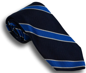 The Andover Shop x Phillips Academy Repp Stripe Navy Silk Club Tie