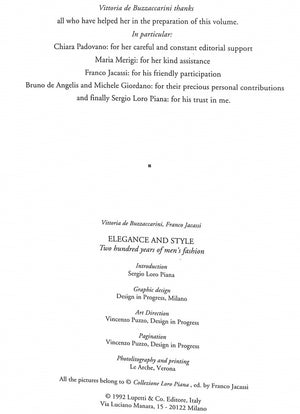 "Elegance And Style: Two Hundred Years Of Men's Fashions" 1992 de BUZZACCARINI, Vittoria (SOLD)