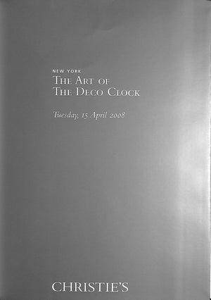 The Art Of The Deco Clock Rare Jewels And Gemstones 2008 Christie's New York