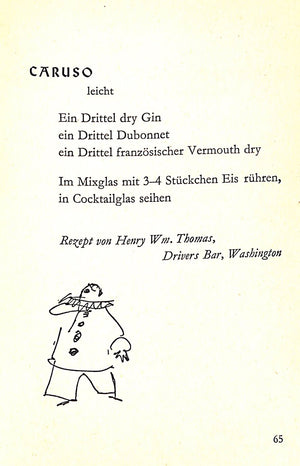 "Der Mixbecher Ein Cocktail-Buch" 1952 ROSENOW, Conrad und PROSEL, Theo