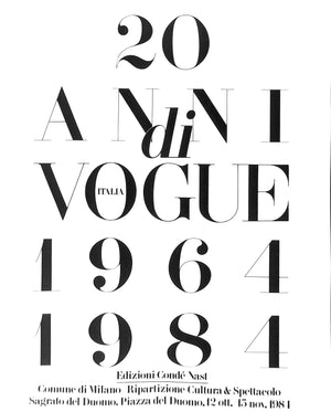 "20 Anni Di Vogue 1964-1984" MEISEL, Steven LUTENS, Serge NEWTON, Helmut