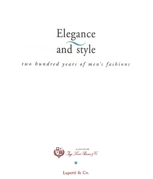 "Elegance And Style: Two Hundred Years Of Men's Fashions" 1992 de BUZZACCARINI, Vittoria (SOLD)