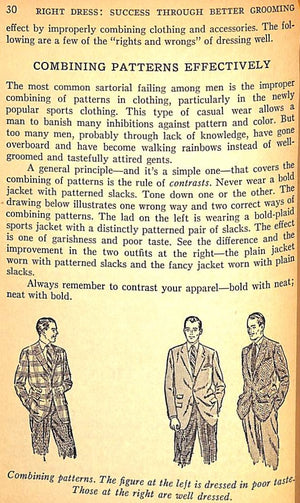 "Right Dress; Success Through Better Grooming" BACHARACH, Bert 1955