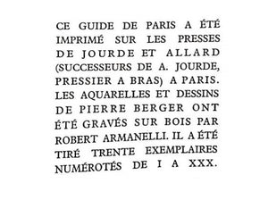 "Nicole's Guide To Paris" 1951 COCTEAU, Jean [preface]