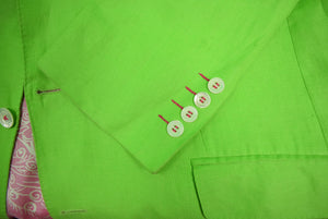 "Lilly Pulitzer Lime Green English Cut Linen Blazer" Sz: 46L