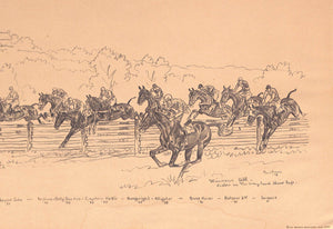 'Winners All Victors In The Maryland Hunt Cup' 1939 by Paul Brown for Brooks Brothers (SOLD)